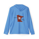 Blue PS Celebrating MN's Great Outdoors - Small Logo Men's Sports Warmup Hoodie (AOP)
