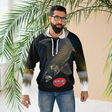 Tazin Lake Lodge - Lake Trout Hoodie, Unisex Pullover, Outdoor Apparel, Gift for Anglers, Lake Trout Lover Gear, Casual Wear, Fishing Trip Clothing