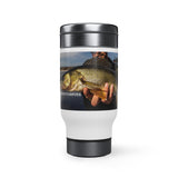 FHF | SJR Walleye Stainless Steel Travel Mug with Handle, 14oz