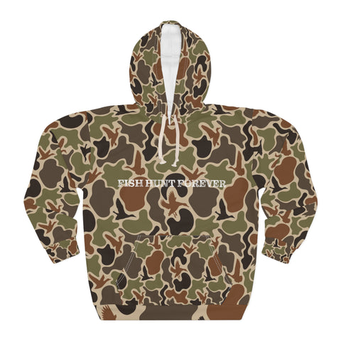 Old School Duck Camouflage Hoodie with Inspiring Fish Hunt Forever Design for Outdoor Enthusiasts, Perfect Gift for Adventurers, Hunting Season [...]