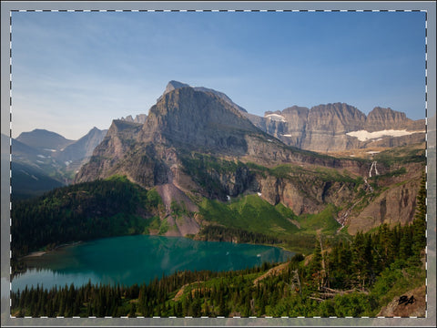 Grinnell Glacier Trail Framed Poster, Multi-Color