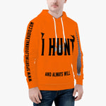 203. I HUNT - Pheasants Orange Trending Men's Hoodie